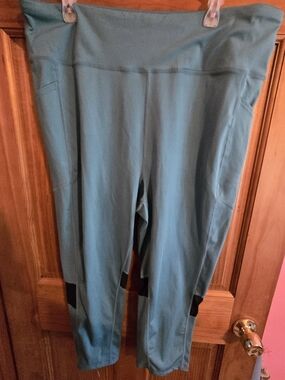 LuLaRoe Rise Teal High-Waist Leggings with Side Pockets